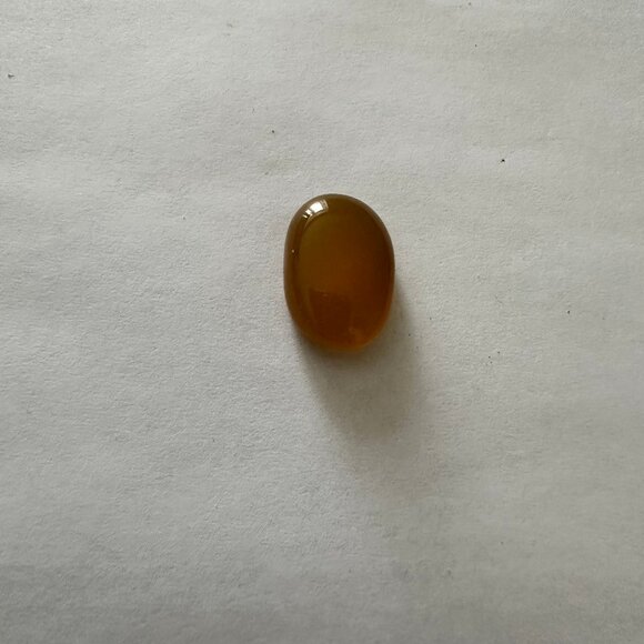 10 Carat Cat Eye Amber Agate (Aqeeq) Gemstone 18 mm x 10 mm Rare - Picture 5 of 8